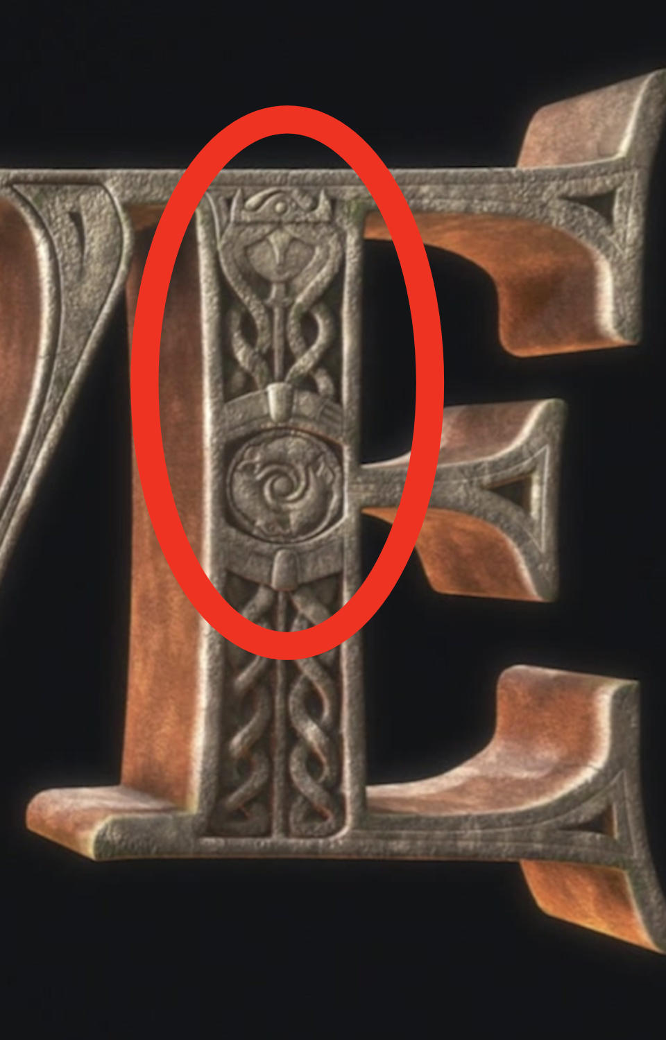 Merida's mother hidden in the letter "E"