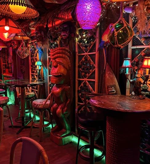 An inside look of the Secret Tiki Temple.