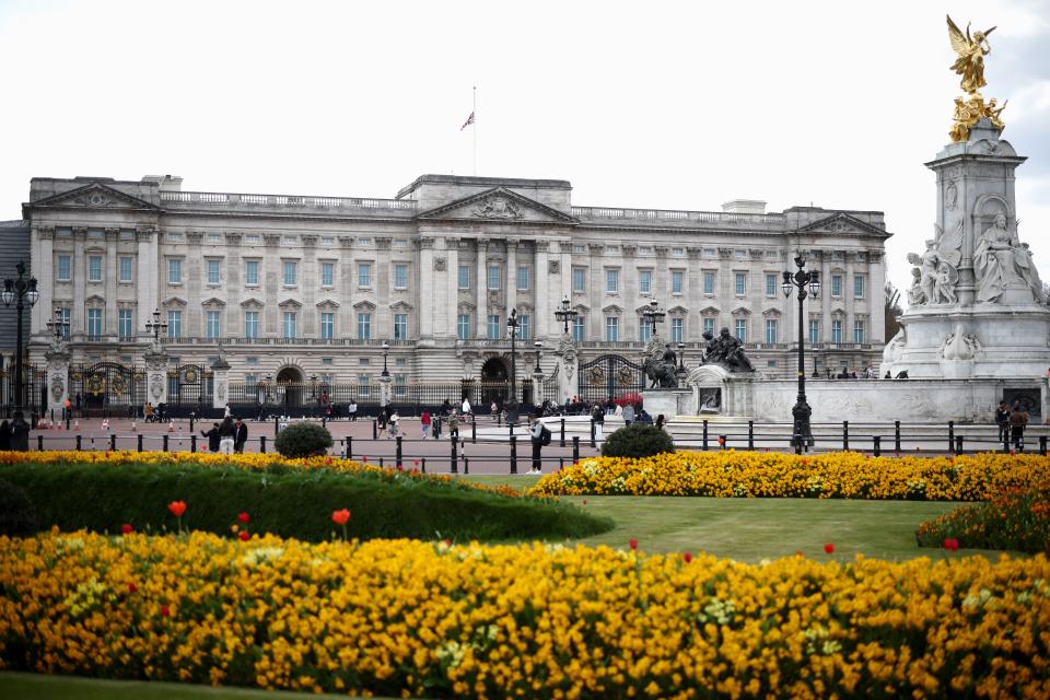 The Union Jack was seen flying at half mast outside Buckingham Palace on FridayREUTERS