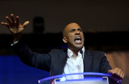 FILE PHOTO: Candidates and supporters appear at the SC Democratic Convention in South Carolina