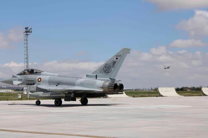 A Qatari Emiri Air Force Eurofighter Typhoon. <em>Author's image</em>