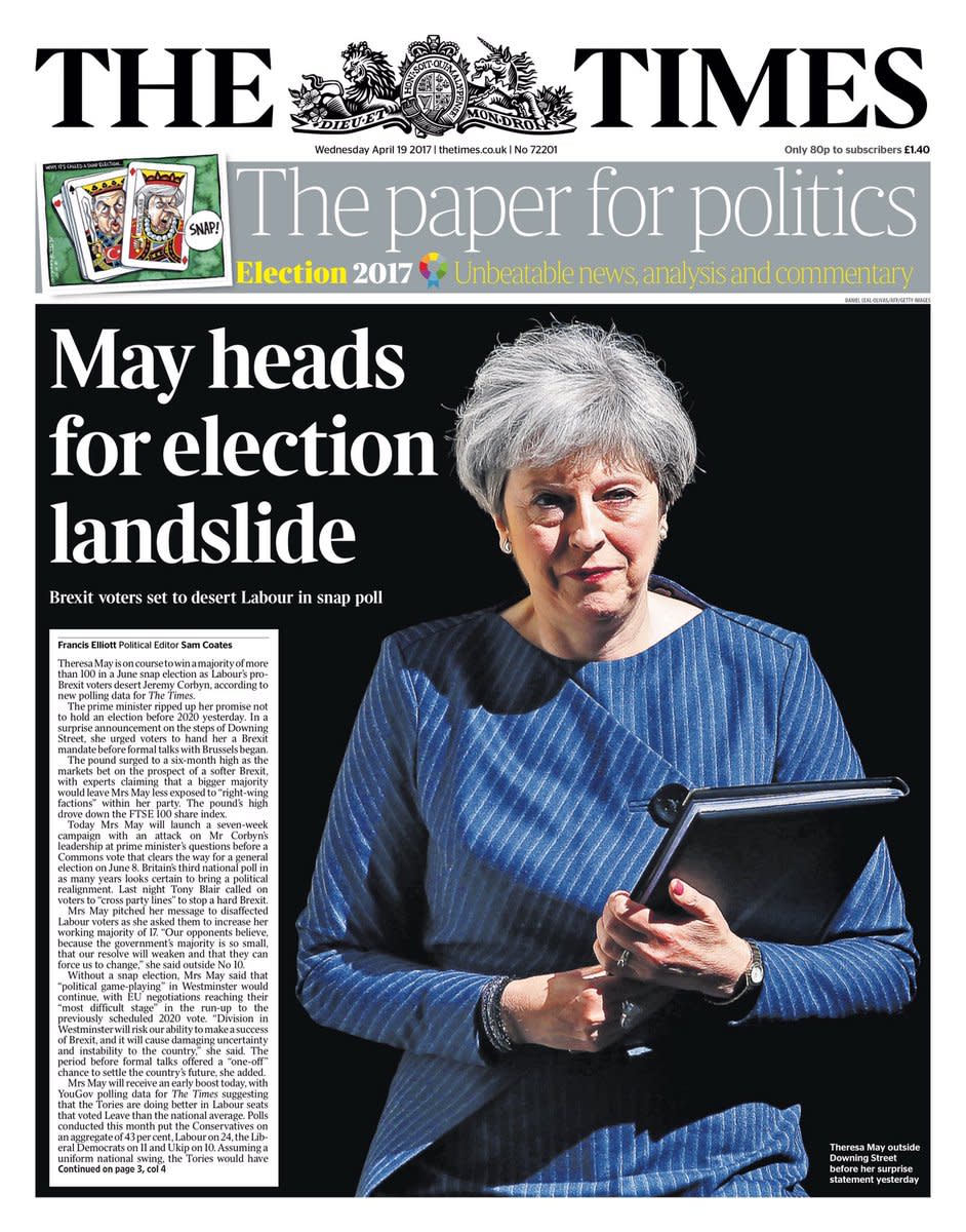 General Election 2017: How the front pages reacted