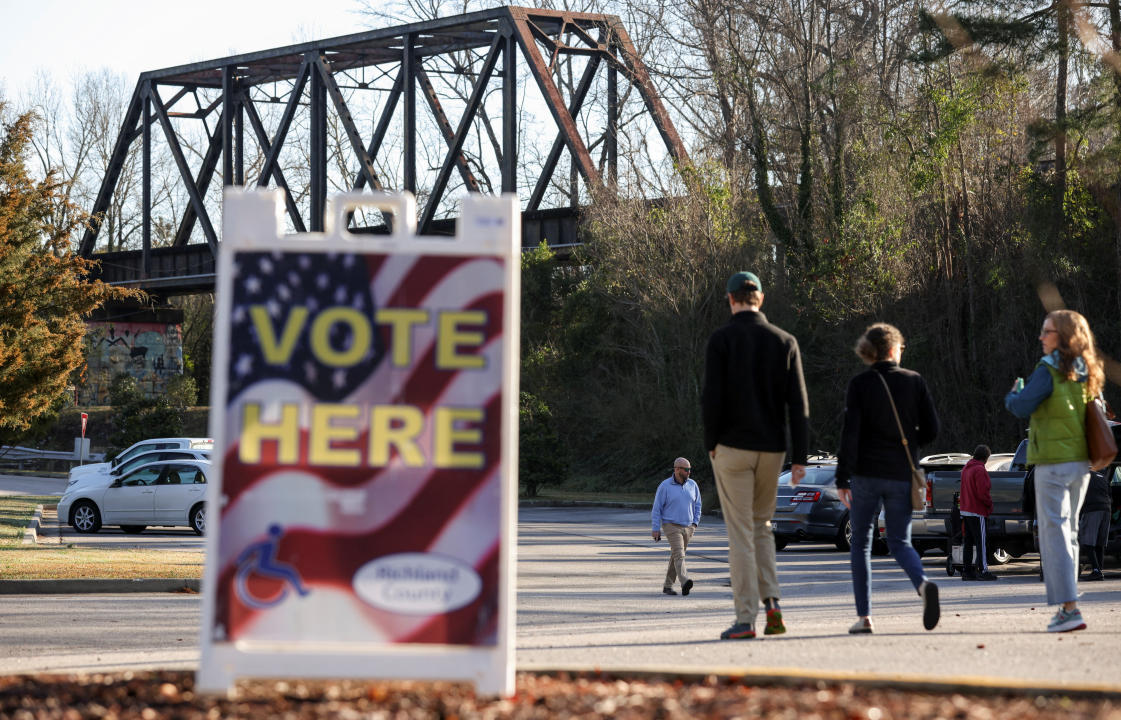 Voters arrive to cast their ballots in Columbia, S.C.
