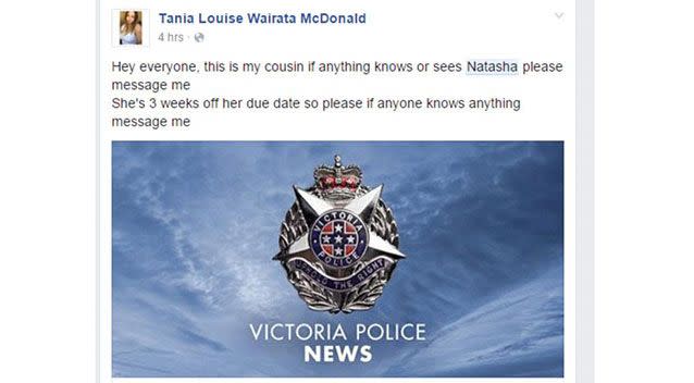 Family members have taken to social media in a bid to help located the missing teen. Source: Facebook.