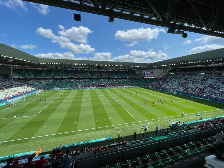 El estadio Geoffroy-Guichard ya palpita el duelo entre la selección argentina y Marruecos