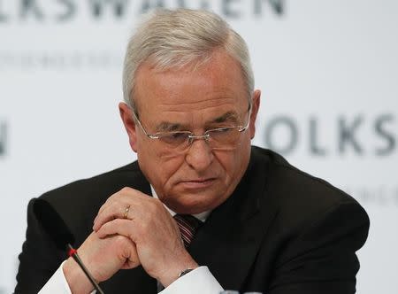 Volkswagen Chief Executive Martin Winterkorn attends the annual news conference of Volkswagen in Berlin March 12, 2015. REUTERS/Fabrizio Bensch