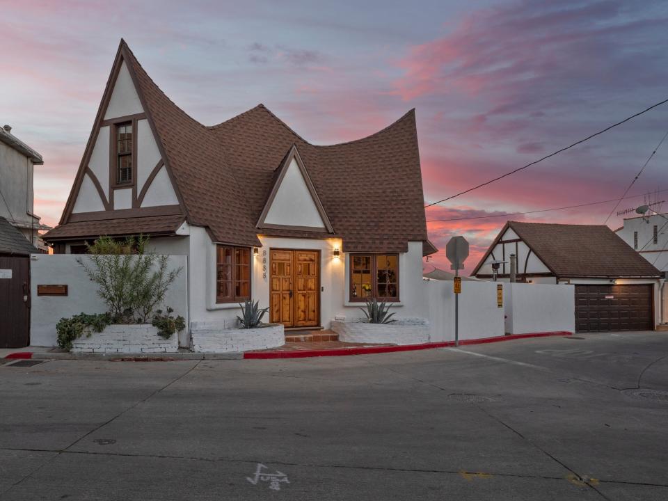 The exterior of the storybook house.