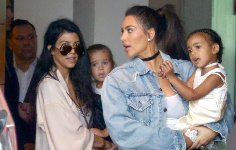 The Kardashian sisters went all-out for their daughters, North and Penelope. Source: Getty