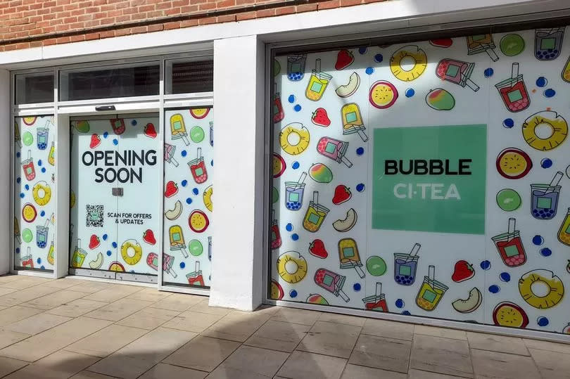 Signage for the new Bubble CiTea store in Canterbury