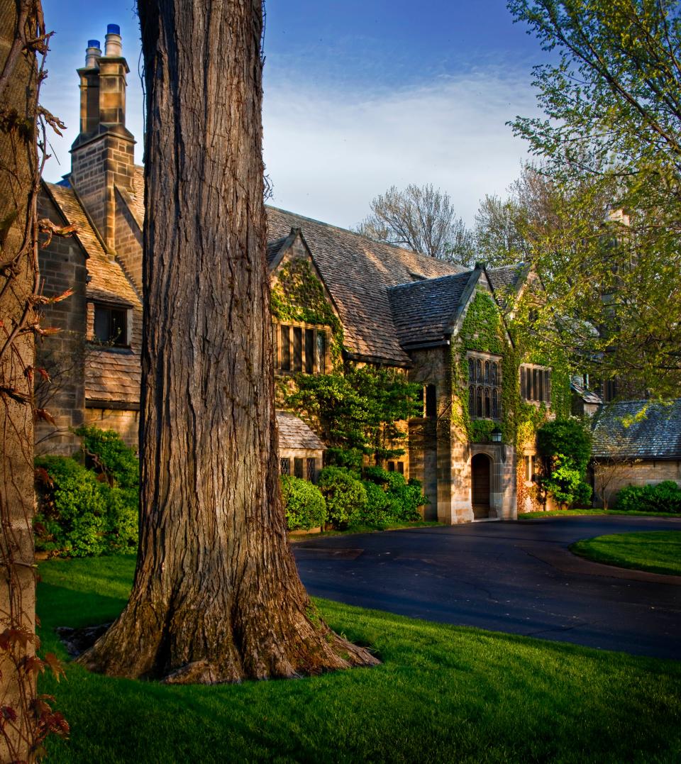 Exterior of the Ford House located on the shore of Lake St. Clair in Grosse Pointe Shores.