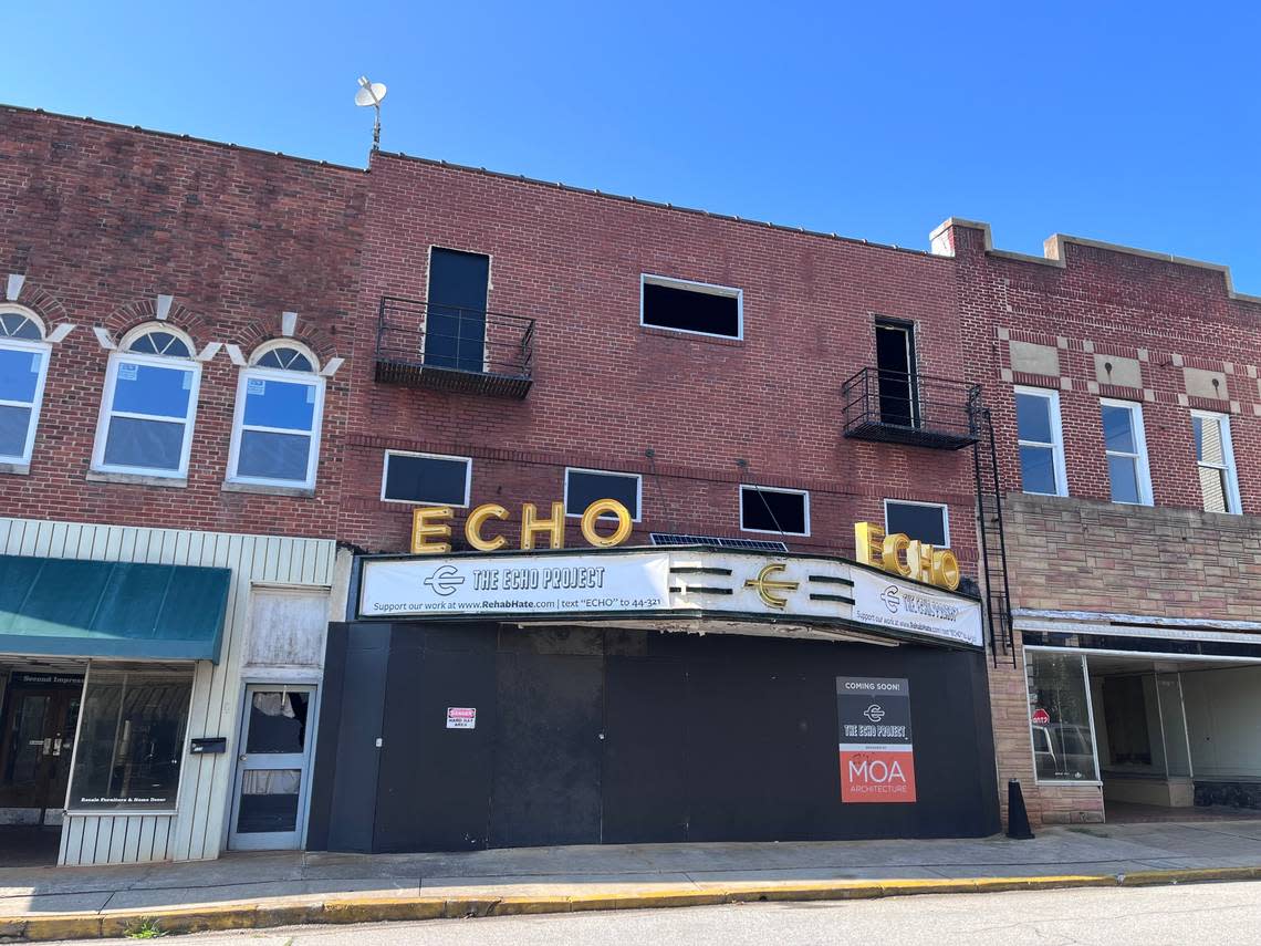 The Echo Theater in Laurens, S.C., is the former home of The Redneck Shop, which was the self-proclaimed “World’s Only Klan Museum,” until its closure in 2012. It’s being converted to a museum and education center.