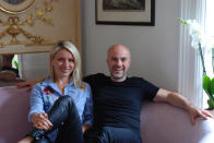 <p>Daniel Roy, pictured with his partner Radana Lancman, says he will accept sterling, but that he is also open to offers “in excess of 500 Bitcoin”. However, while the buyer will able to buy the house with Bitcoin, they will still have to use Sterling when paying stamp duty – which will be around £110,000.(SWNS.com) </p>