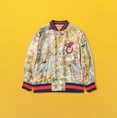 <p>Ebay</p> Gucci bomber jacket being auctioned in the Rocket Man Resale.