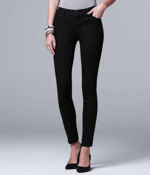 Simply Vera Vera Wang Check Skinny Jeans for Women