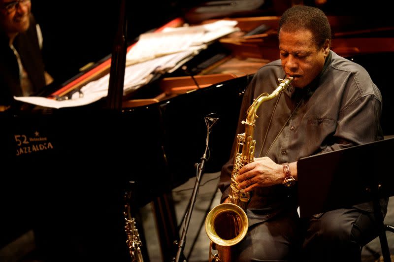 FILE PHOTO: U.S. jazz saxophonist Shorter performs at the Jazzaldia Festival in San Sebastian