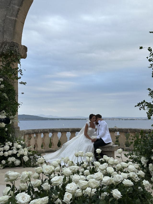 Marcos Llorente y Paddy Noarbe en su boda en Mallorca