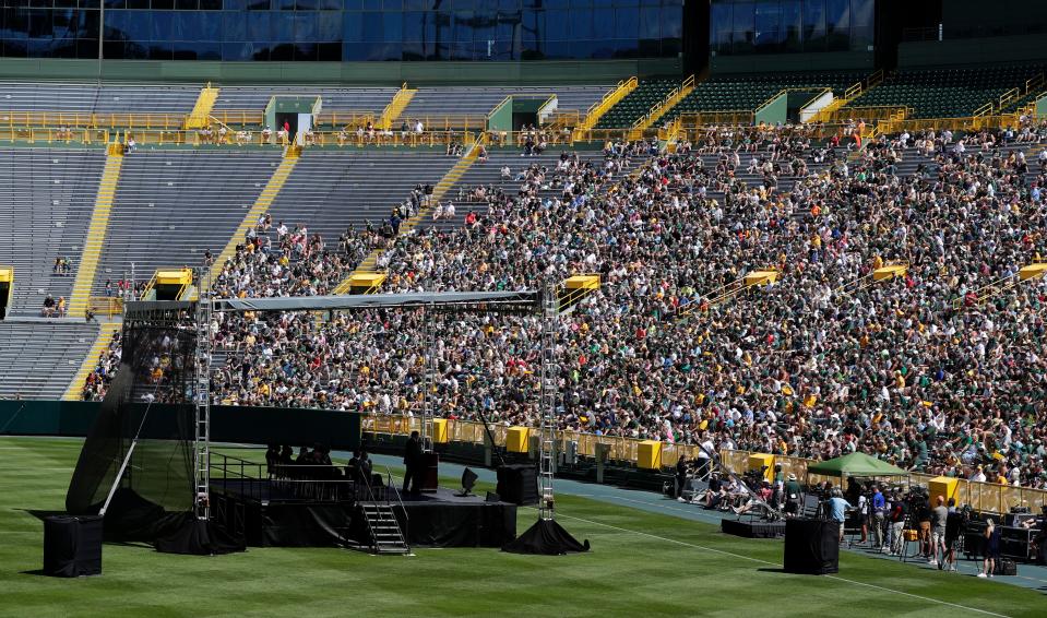 About 8,000 people attended the Green Bay Packers annual shareholders meeting July 25 at Lambeau Field.