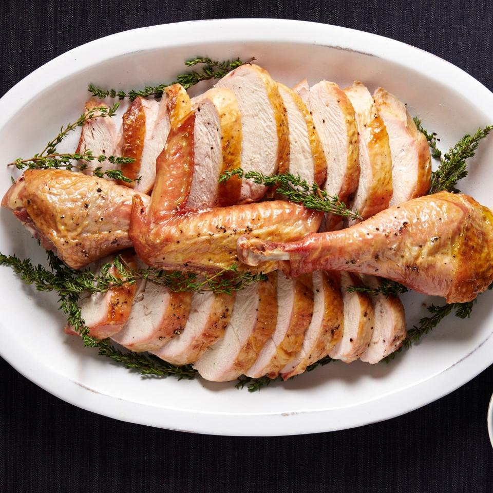 Quick-Roasted Turkey with Parsley-Caper Sauce