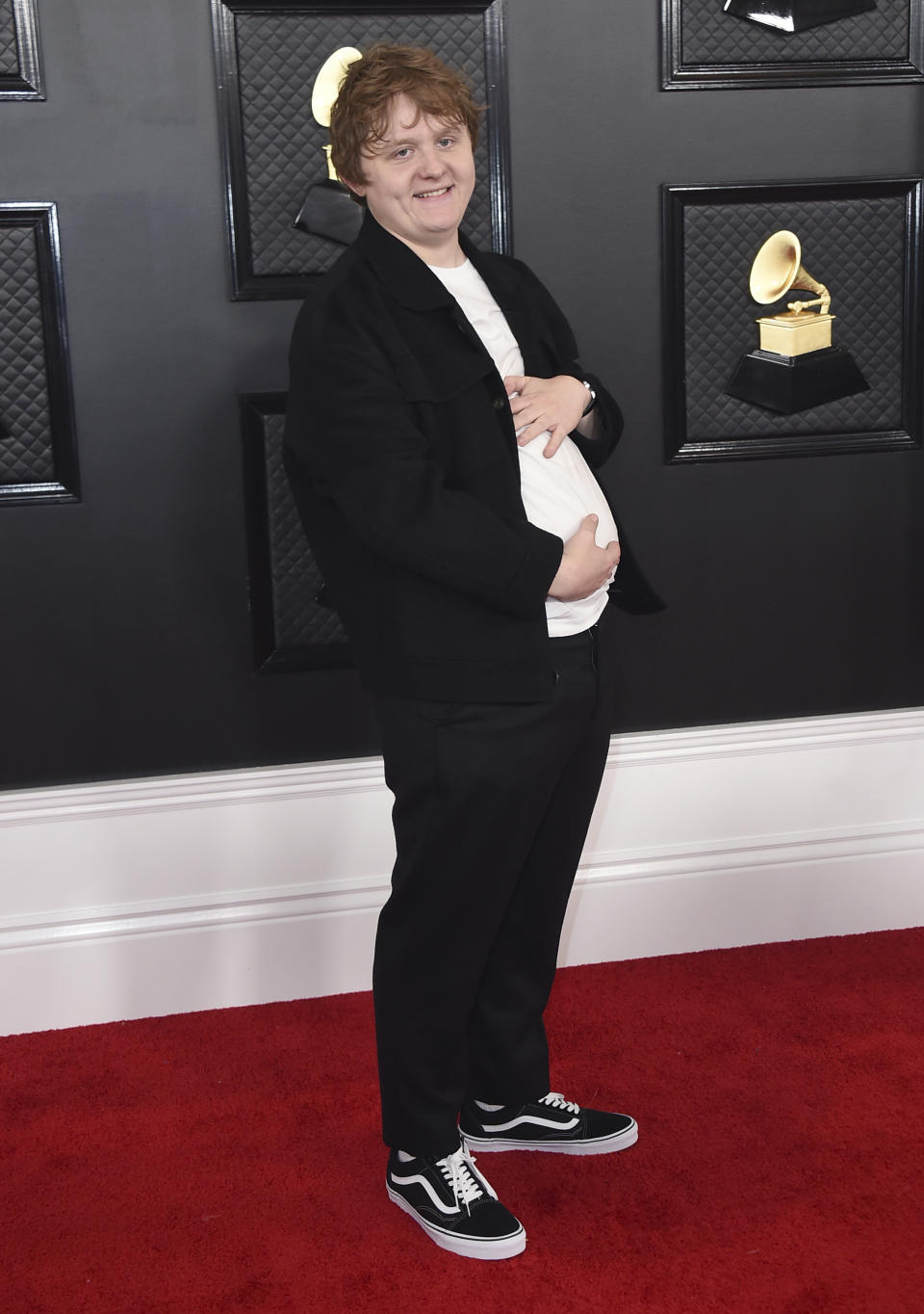 Lewis Capaldi arrives at the 62nd annual Grammy Awards at the Staples Center on Sunday, Jan. 26, 2020, in Los Angeles. (Photo by Jordan Strauss/Invision/AP)