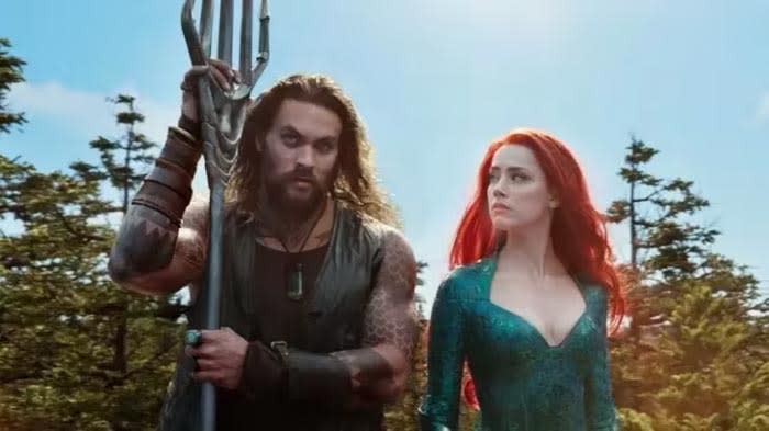 Amber Heard y Jason Momoa en Aquaman