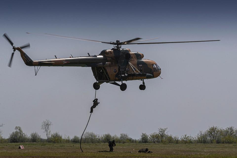 Special operations forces helicopter repel Hungary