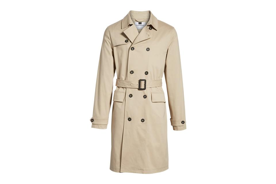 Topman peached trench coat