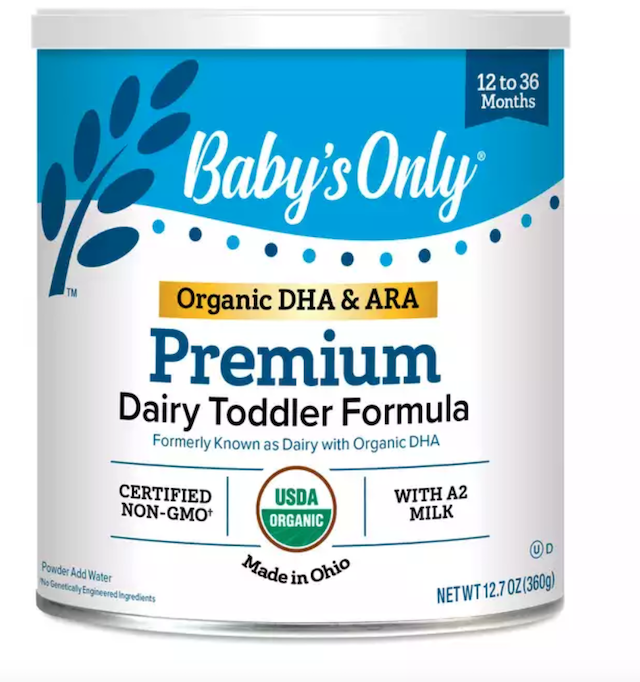 Baby's Only Organic Premium Dairy with DHA & ARA Toddler Formula