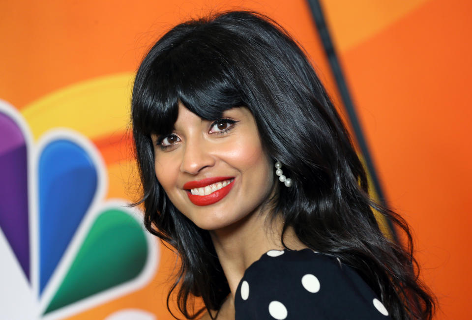 Jameela Jamil has celebrated a win in her fight against airbrushing by refusing to edit out her 'back fat' [Photo: Getty]