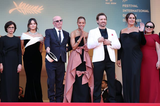 <p>Gisela Schober/Getty </p> Gomez's new film 'Emilia Pérez' received a 9-minute standing ovation at the Cannes Film festival on May 18