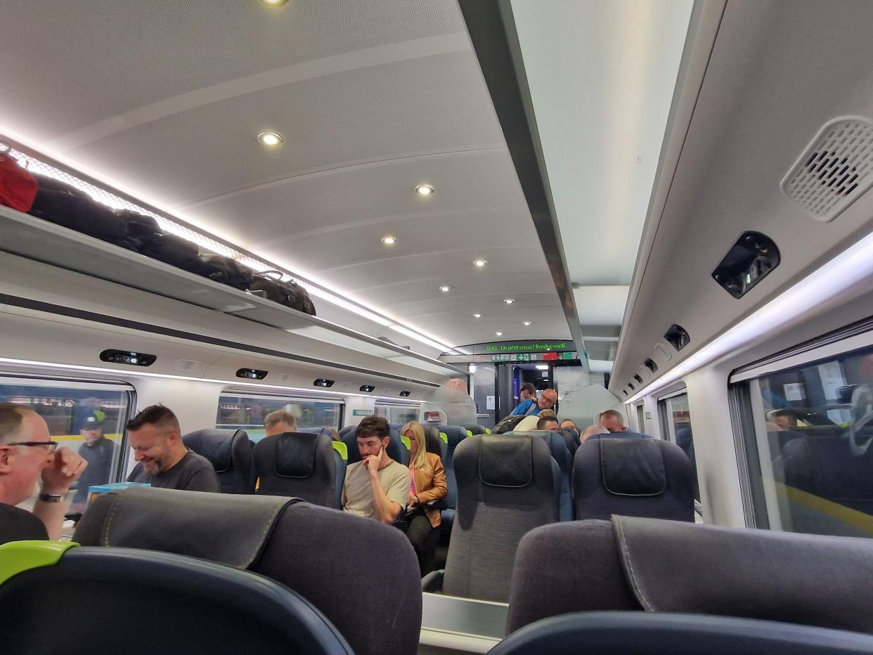 inside of eurostar to brussels