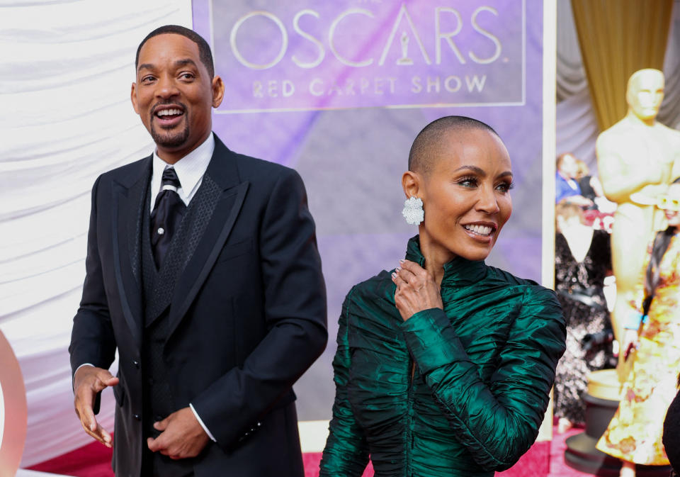 Will Smith and Jada Pinkett Smith at the oscars