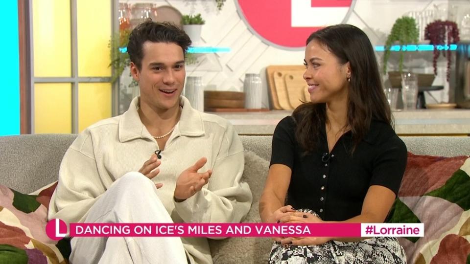 Miles and Vanessa from Dancing On Ice deny romance rumours (Lorraine)
