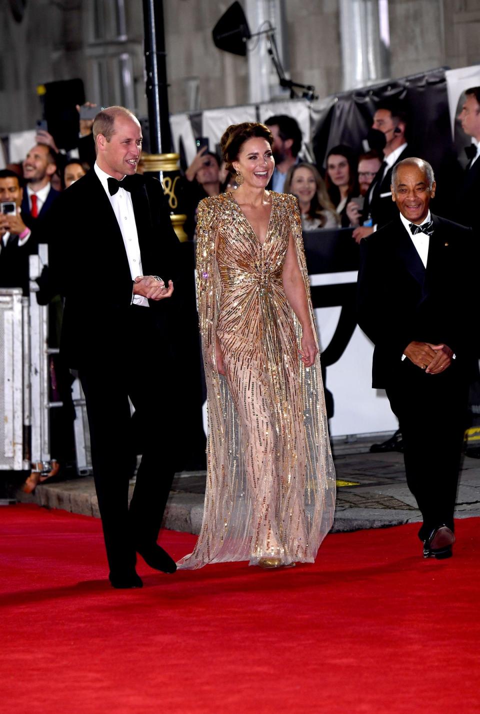 The Princess of Wales wore Jenny Packham to the world premiere of No Time To Die, 2021 (Getty Images for EON Productions)