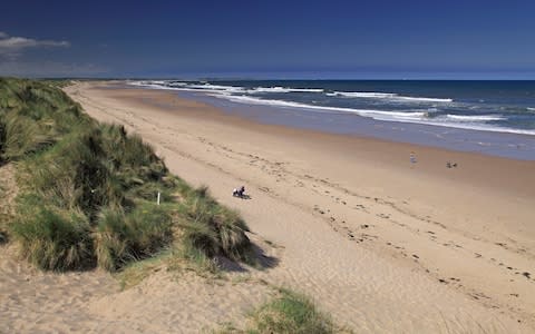 The wild and empty sands at Druridge Bay, Northumberland, England - Credit: Andy Stothert&nbsp;&nbsp; Photolibrary RM