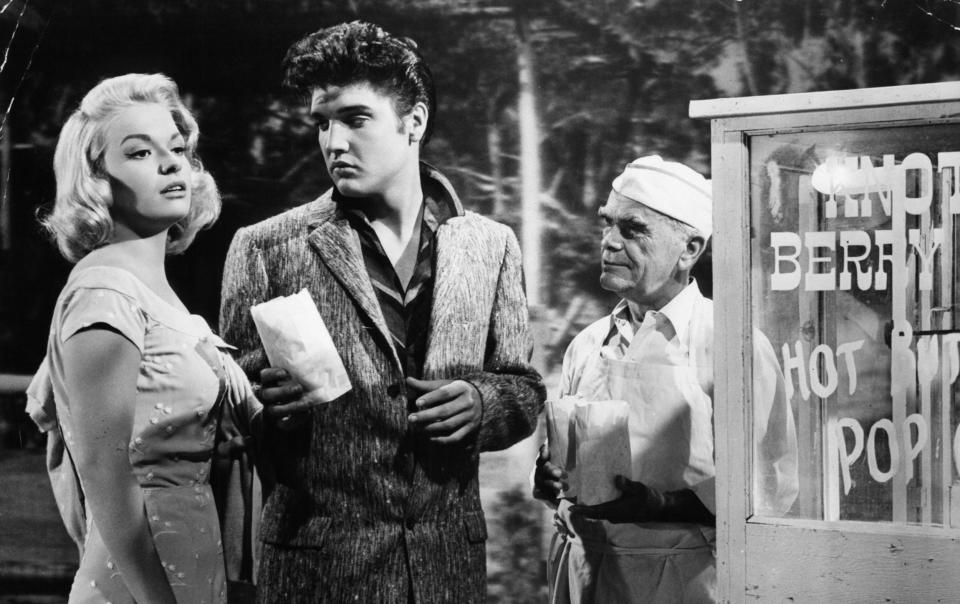 Presley as Vince Everett in the 1957 film Jailhouse Rock - Getty