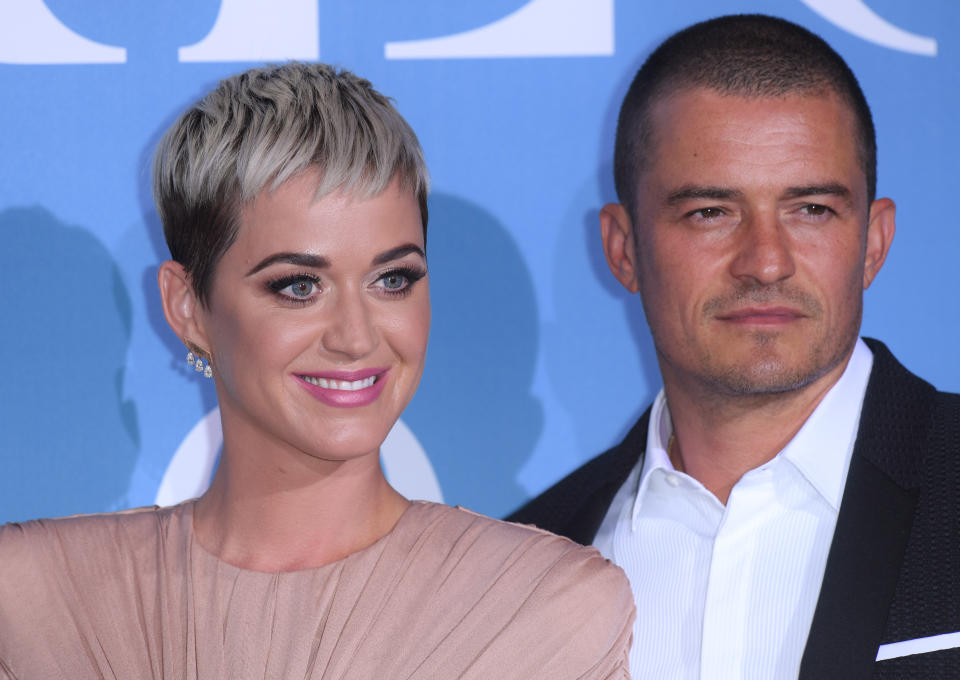 Katy Perry and Orlando Bloom made their red carpet debut at the Monte Carlo Gala for the Global Ocean. [Photo: Rex]