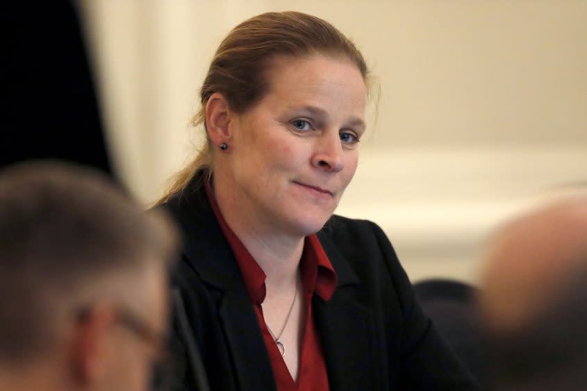 Cindy Parlow Cone, president of U.S. Soccer - Credit: AP Photo/Charles Rex Arbogast