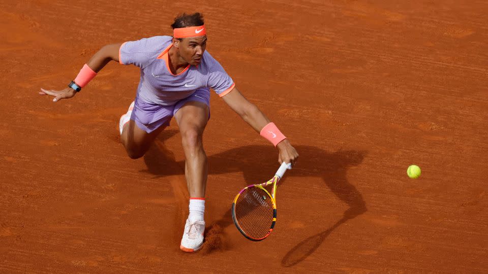 Nadal in action during his second round match against Australia's Alex de Minaur. - Albert Gea/Reuters