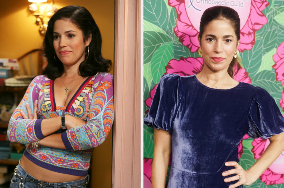 Side-by-side of Ana Ortiz in "Ugly Betty" vs. now