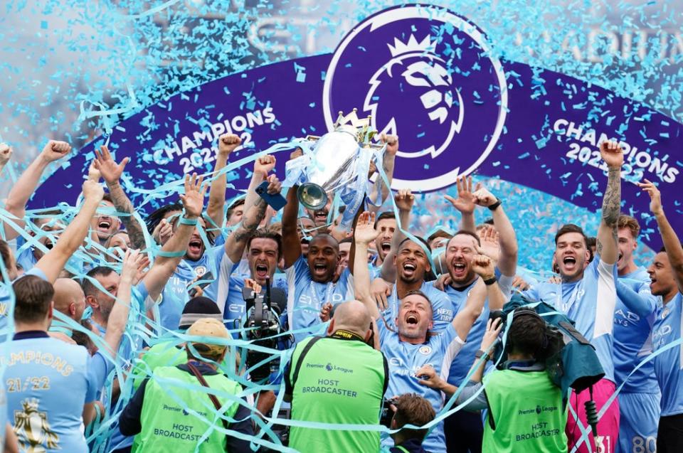 Manchester City won a fourth Premier League title in five seasons (Martin Rickett/PA) (PA Wire)