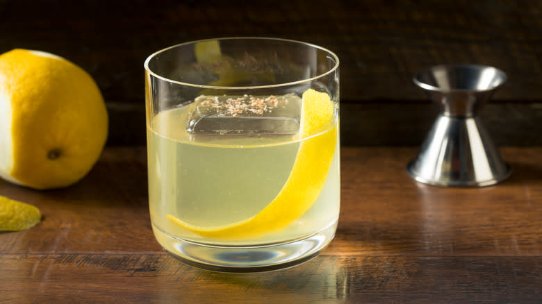 clarified milk punch with lemon