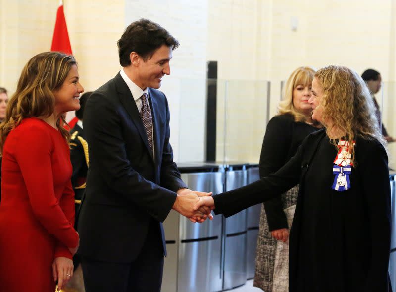Canada's Governor General Julie Payette arrives at the Senate in Ottawa