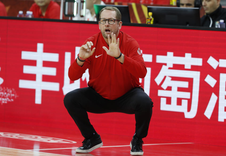 Basketball - FIBA World Cup - First Round - Group H - Canada v Senegal - Dongguan Basketball Center, Dongguan, China - September 5, 2019 Canada coach Nick Nurse REUTERS/Kim Kyung-Hoon