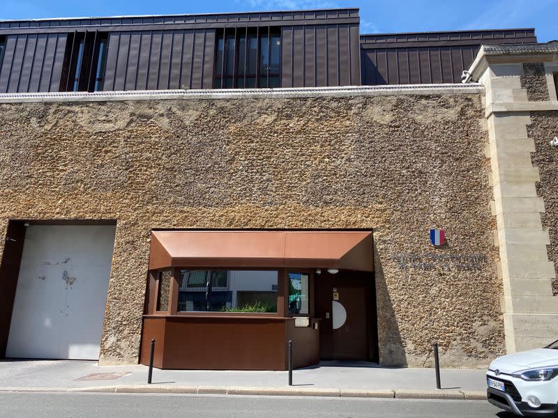 Outside view of La Sante prison, where Rwanda genocide suspect Felicien Kabuga is being held, according to a source close to the investigation, in Paris