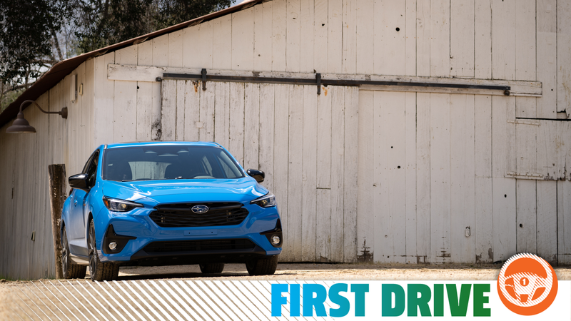 The 2024 Subaru Impreza in Oasis Blue.