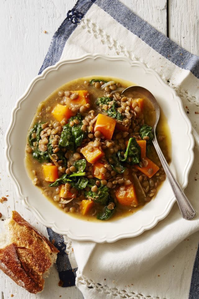 Pressure Cooker Winter Squash and Lentil Stew