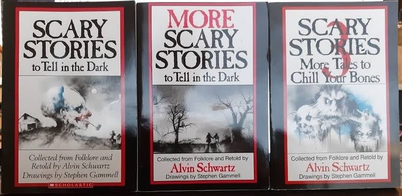 three scary stories to tell in the dark books next to one another