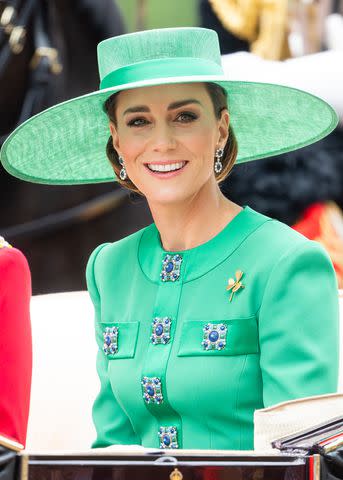 <p>Samir Hussein/WireImage</p> Kate Middleton attends Trooping the Colour on June 17, 2023