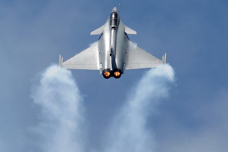 Dassault Rafale fighter  at 2015 paris air show