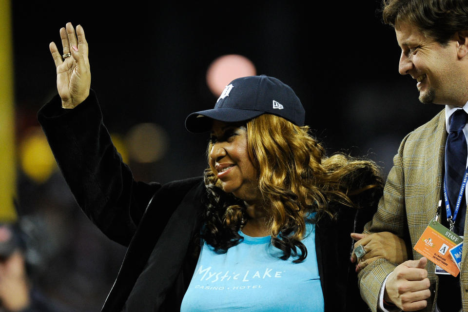 Aretha Franklin was an icon in Detroit, and the Tigers found the perfect way to pay tribute to the Queen of Soul. (Getty Images)